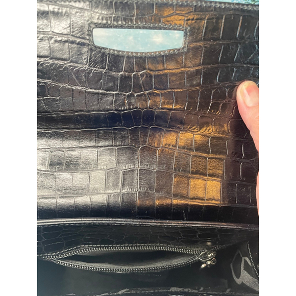 Women's Salvatore Ferragamo Vintage Black Leather Shoulder Bag EUC - Picture 12 of 16